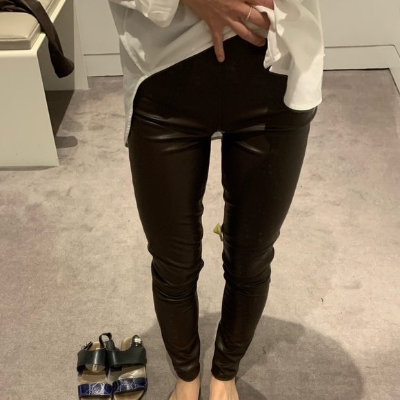 NEW WITH TAGS. rag&bone rich brown vegan leather leggings. - Picture 6 of 6